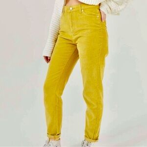 BDG Urban Outfitters Yellow High Rise Mom Corduroy Pants Size 24